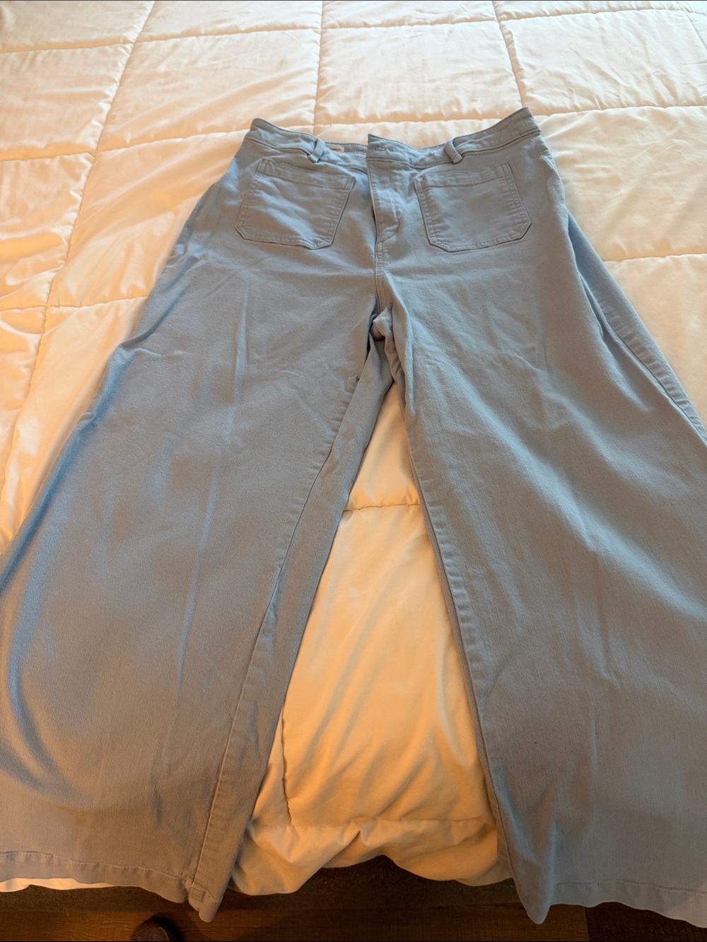 Loft Palmer wide leg light blue trousers sz 14